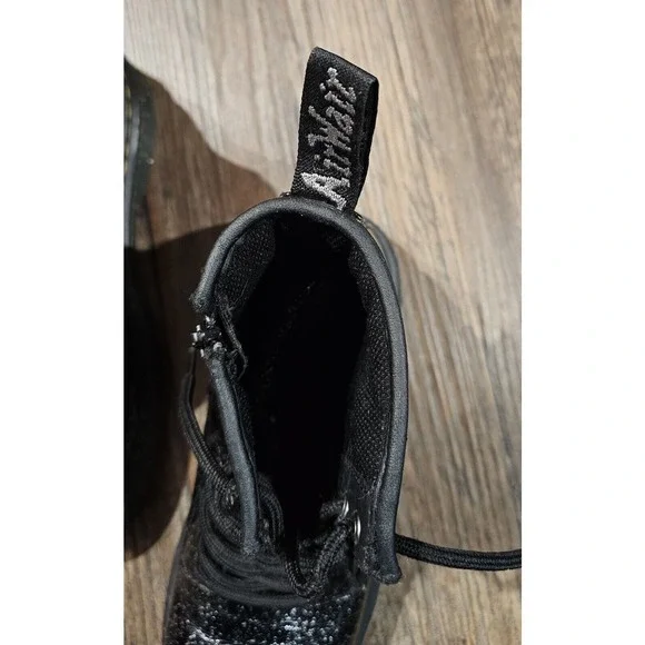Doc Martens 1460 Cosmic Glitter Black Boots Sparkles Girls Size 5